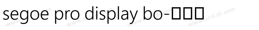 segoe pro display bo字体转换